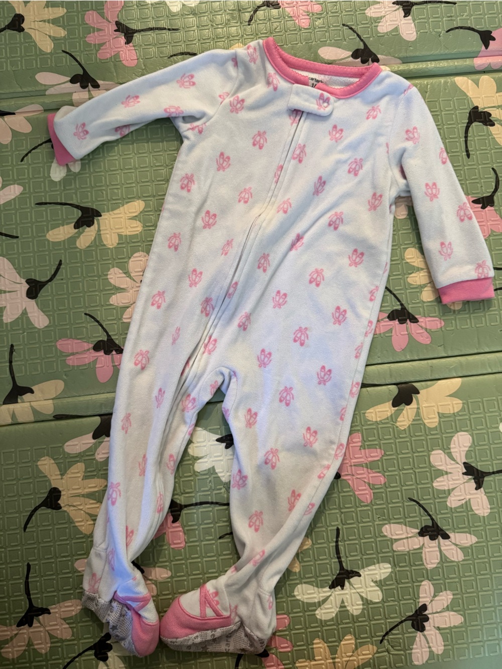 Carter's One-Piece Footed Pajamas with Pink Ballet Print 18M